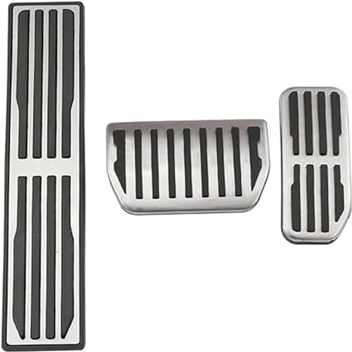 HSYJZSMY Stainless Steel Car Pedal Cover for Jaguar F-TYPE,Non-slip Anti-scratch Foot Rest Accelerator Pedals Set Auto Interior Accessories,B/3PCS