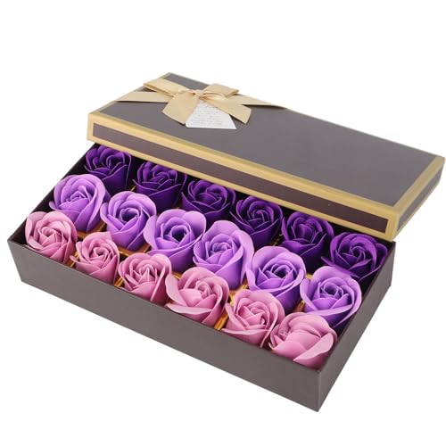 Fockety Coffret Cadeau Romantique de Savon Rose dégradé Violet pour