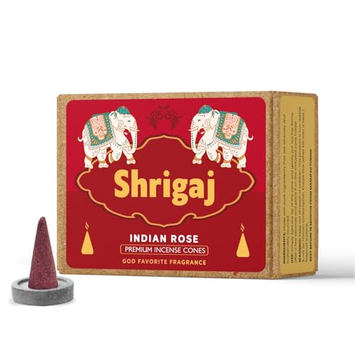 Image of Natural Rose Dry Dhoop Cones - 51 Cones for Daily puja, Meditation & Rituals