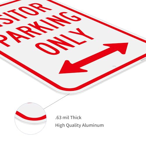 Panneau parking visiteurs extérieur résistant aux intempéries x2
