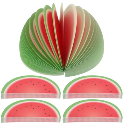Bloc-notes pastèque STOBOK lot de 5 mini blocs de notes non collants pour l'école