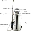 INWAVE Stainless Steel Sprayer, 3 Gallon - Steel Hand-Pump Sprayer, with 3.3-inch Reinforced Hose - Garden Sprayer for Home, Gardening, Ground Cleaning(3Gallon)