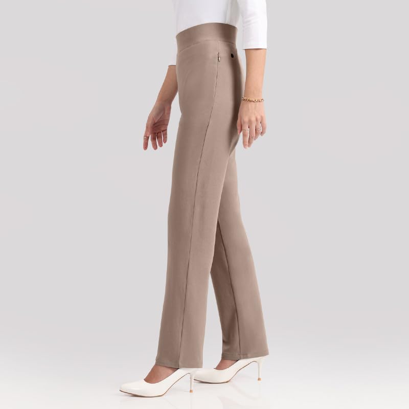 Image of BlissClub Women's Straight Fit Mid Rise Pants