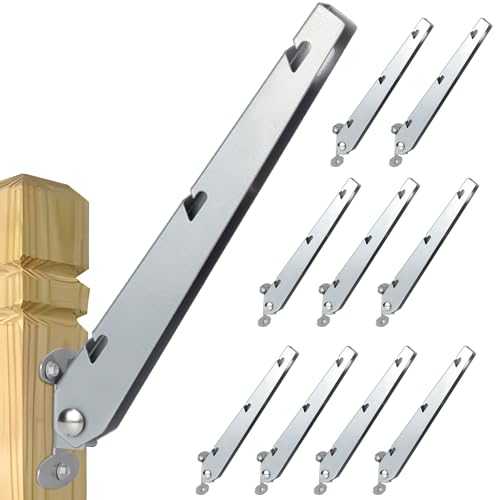 BTRAM 10 Pack Barbed Wire Extension Arms for Wooden Fence Posts, Silver by BTRAM - Used condition - US$36.79