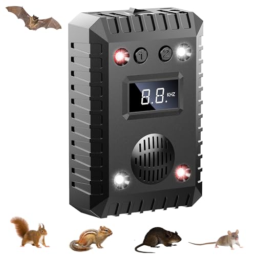 Ultrasonic Car Rodent Repellent, Car Mouse Repellent Plug in Battery Operated, Ultrasonic Rodent Repellent for Car Engine, Effective Mouse Deterrent Keeps Rats and Mouse Traps for Car,Attic,Barn