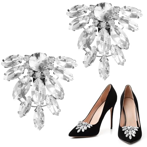 2 pezzi clip per scarpe, clip per scarpe con strass, accessori per scarpe da donna, decorazioni per scarpe in cristallo, clip per scarpe rimovibili, accessori per donne, ragazze, matrimoni, feste
