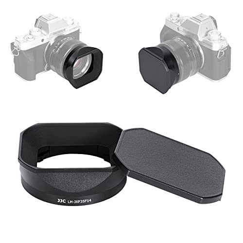 Image of JJC Metal Square Lens Hood Shade for Fuji Fujifilm XF 35mm f /1.4 R Lens | XF35mm F1.4 R Lens Hood, with Protective Lens Hood Cap, No Vignetting, Not Affect The Use of 52mm Filter