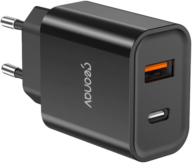 Geonav Carregador Universal Ultra Rápido Duo — USB-C Power Delivery 20W