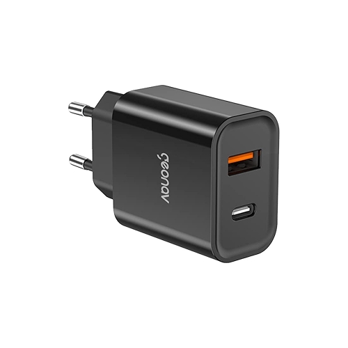 Geonav Carregador Universal Ultra Rápido Duo, 1 X USB-C Power Delivery 20W, 1 X USB Quick ...