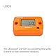 Jayron Digital Wireless Hour Meter,Vibrationsaktivierung,Programmierbare Wartungserinnerung,rücksetzbarer Job-Timer,für Generator Marine ATV Rasenmäher und Geräte,die bei der Arbeit vibrieren
