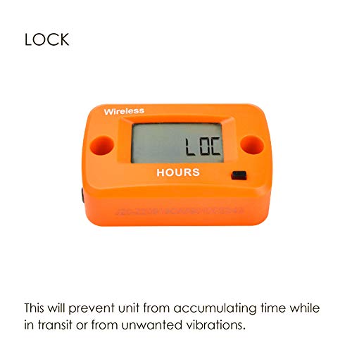 Jayron Digital Wireless Hour Meter,Vibration Activation,Used for Generator Marine ATV Lawn Mower and Equipment That Vibrates at Work - Thumbnail 2