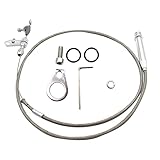 GSKMOTOR Transmission Kick Down Cable For All GM 700-R4 Chevy Pontiac Oldsmobile Buick Etc, Stainless Steel Braided SBC BBC Transmission Detent Kickdown Wiring Kit