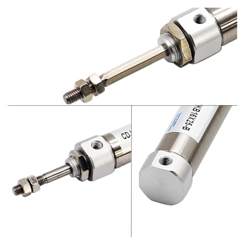 Mini cilindro de acero inoxidable CDJ2KB16-15 con varilla hexagonal de alta resistencia 6
