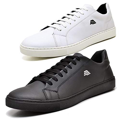 2 Pares Sapatênis Sapato Casual Masculino DUBUY T10MR Tamanho:44;cor:Preto;gênero:Masculino