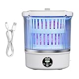 Kleine Waschmaschine – tragbare Mini-Waschmaschine PP 3L | Geräuscharmer eingebauter Waschtrockner für Zuhause, Wohnung, Wohnheim, Hotel, Reisen, Camping, Unterwäsche, Socken, BH, Handtuch