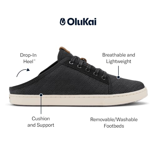 Image of OluKai Ho'opio Leather Women's Beach Sandals, Full-Grain Leather Flip-Flop Slides, Modern Low Profile Design & Comfortable Fit