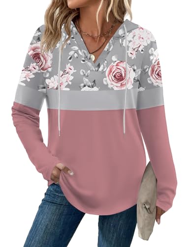 Zeagoo Women’s Oversized Lightweight Workout Hoodie – Dark Blue, M