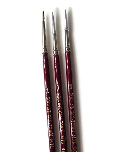 3 pcs Artist Quality Finest Sable Imitation Hair 