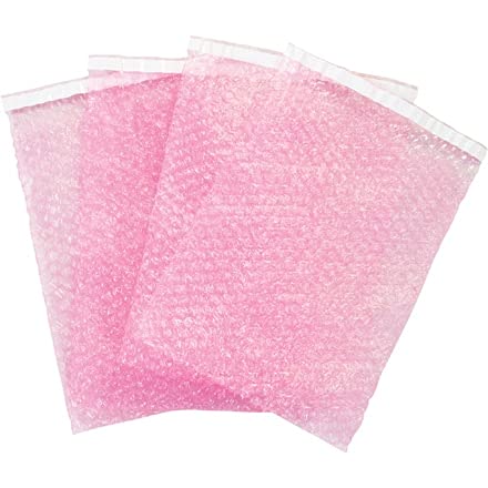 BubblePost - 1500 x Pink Anti-Static Bubble Packaging Pouches Peel & Seal Cushioning Moving, Shipping and Storage (130mm x 185mm) BP2