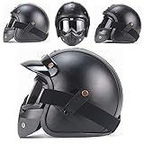 DIMENSIONS: Ce casque jet de style rétro a 5 tailles différentes, S (53-56cm), M (57-58cm), L (59-60cm), XL (61-62cm), XXL (63-64cm)