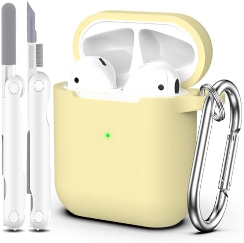 Coque Silicone AirPods Pro 2 - Anti-Chute, Avec Porte-clés Et Kit Nettoyage, Noir