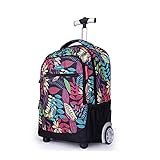 * DISEÑO DINÁMICO: una mochila Trolley = una mochila + un equipaje. Tamaño de la mochila: 49X35X34 cm (L * W * H); Peso: 2 kg, volumen 41L. La mochila rodante con un diseño único de 2 ruedas, se desliza rápidamente, no se atasca, es resistente al desgaste, es más adecuada para terrenos planos.