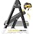 KINGRACK 2 Step Ladder, Sturdy Steel Step Stool with Safe-Lock Design, Handrail, Anti-Slip Wide Pedals, Pass 800lbs Load Testing, Folding Portable Ladder for Multi-Purpose, Home, Kitchen, Black
