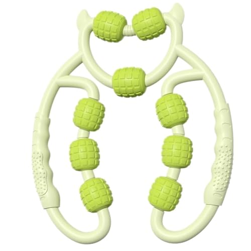 Dryxog Masseur Anti Cellulite Rouleau Massage 360° Musculaire Jambes Soulage Fatigue Rouleau de Massage Manuel pour Cuisses Fesses Réduction Stimulation Circulatoire Accessoire (Vert)