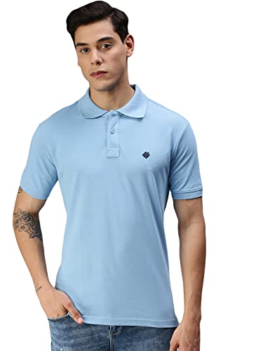 Onn Men’S Solid Regular Fit Polo Nc431_Pwrbl_1Pc_Powder Blu M