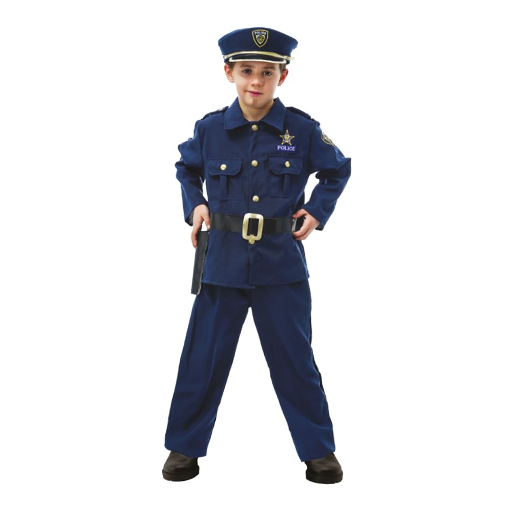 Chaks - Set costume da poliziotto, uniforme da poliziotto per bambini
