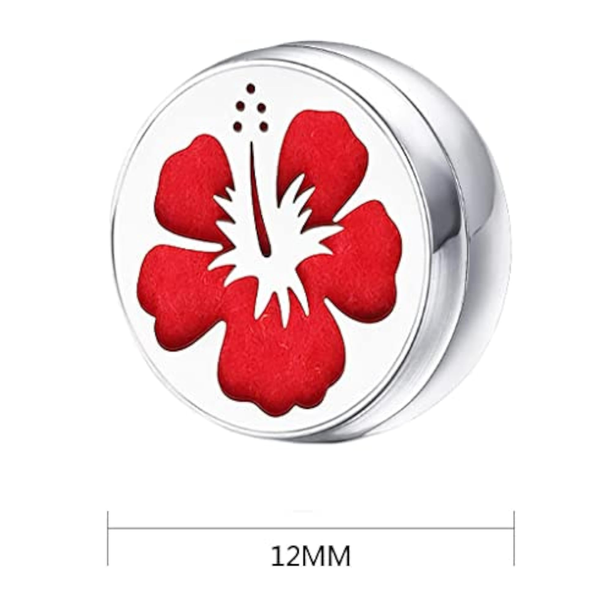 Stainless Steel Essential Oil Diffuser Locket Button for Face Mask, Flower