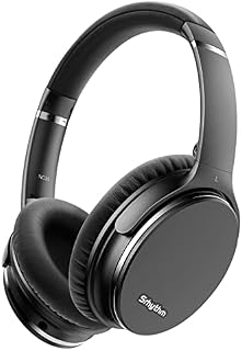 Srhythm NC35 Noise Cancelling Wireless Headphones Bluetooth 5.0, Foldable Over Ear Headset with Build-in Mic,50+ Hrs Playtime,Multi-Point Bluetooth Connection Voice Call