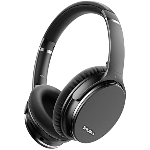 Srhythm NC35 Noise Cancelling Wireless Headphones Bluetooth 5.0, Foldable Over Ear Headset with Build-in Mic,50+ Hrs Playtime,Multi-Point Bluetooth Connection Voice Call Cover