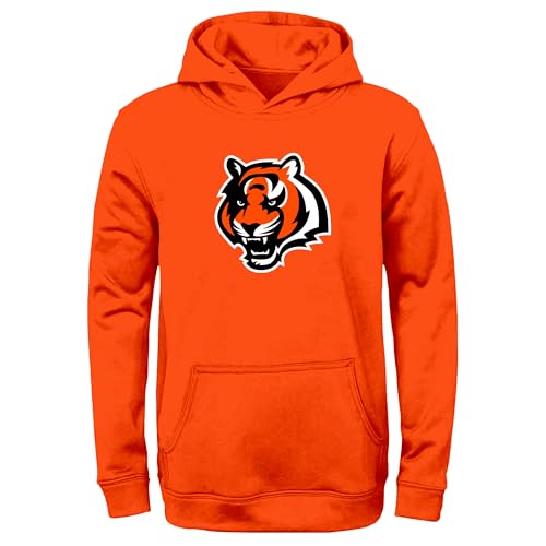 Sudadera con capucha para niños de los Cincinnati Bengals en forro polar naranja 2