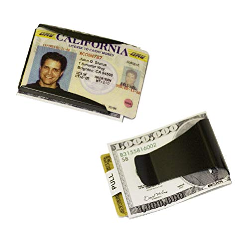 Storus Smart Money Clip Card Holder Metal Wallet Slim Minimalist Front Pocket Wallet for Men, Students, Gift - Matte Black Finish2