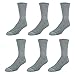 Hanes Ultimate mens 6-pack Freshiq Dyed Crew fashion liner socks, Grey,, 6 12 US