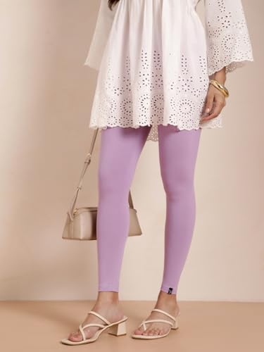 Image of TWIN BIRDS Super Stretchable Cotton Elasthane Fabric Ankle Length Leggings for Women