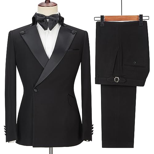 Men's 2 Pieces Suit Wedding One Button Tuxedos Formal Suit Jacket2