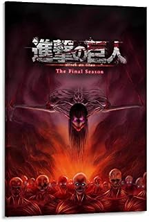 NIYEYE Anime Attack on Titan Season 4 Poster Decorative Painting Canvas Wall Art Living Room Posters Bedroom Painting 12x18inch(30x45cm)