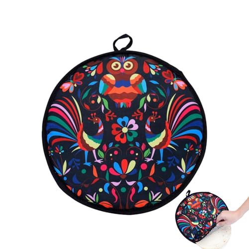 Genérico Calentador de Pan Aislado: Soporte para Tortillas de Tela, para microondas de 12 Pulgadas, de retención de Calor, Estuche Flexible para Tacos de Pizza | Fiesta en casa de Pizza de maí