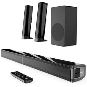 Oakcastle SB80 Xtra 200W 2.1 Channel Sound Bar for TV with External Subwoofer | Bluetooth 5.3 Soundbar with HDMI ARC, Optical, AUX & USB Playback | Home Cinema TV Speakers with Remote & Wall Mount