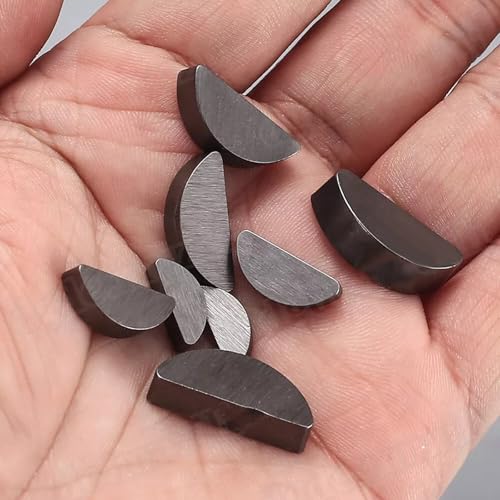 pack of 80 spring wedges assortment disc spring crescent moon key spring set 3-4-5-6 mm disc spring assortment kit driving wedge set flywheel pulley crankshaft assortment kit