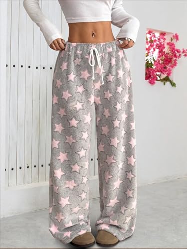 Image of Leopard Pants Women Therian Fuzzy Pajama Pants Y2k Cheetah Pants Grunge High Waisted Fluffy Pants