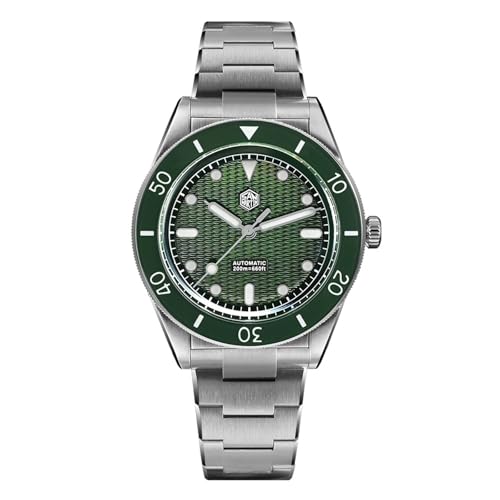 Montre de plongée automatique 39mm San Martin SN0151GL étanche 200m avec cadran noir