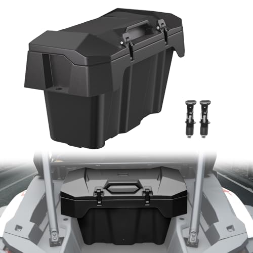 XATVXUTV 82QT UTV Forward Cargo Box for Polaris RZR XP 1000 XP4 1000 2024 2025 Accessories, Waterproof Dust Free Rear Bed Tool Large Storage Bin w/ 2 Lockable Latches, Replace OEM #2889611