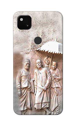Image of Printed Hard Back Cover Case for Google Pixel 4A 4G Back Cover (Sai Baba) -1803