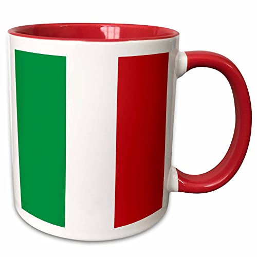3dRose Italy Flag 11oz Mug 11oz Two-Tone Red Mug