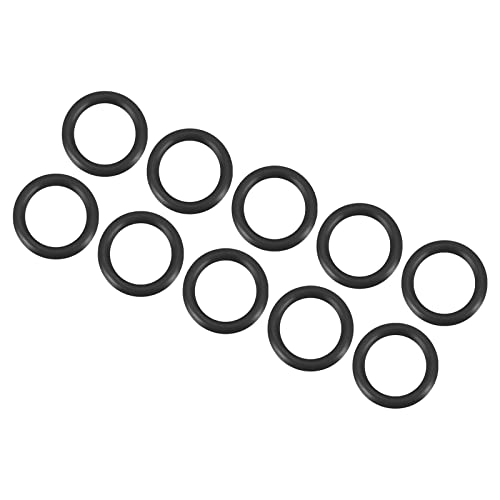 QUARKZMAN 18mm x 14mm x 2mm Nitrilkautschuk O-Ringe x 10 Stücke Rund Dichtungsscheibe für Wasserhahn Klempner Reparatur Dichtung Verbindung [Schwarz]