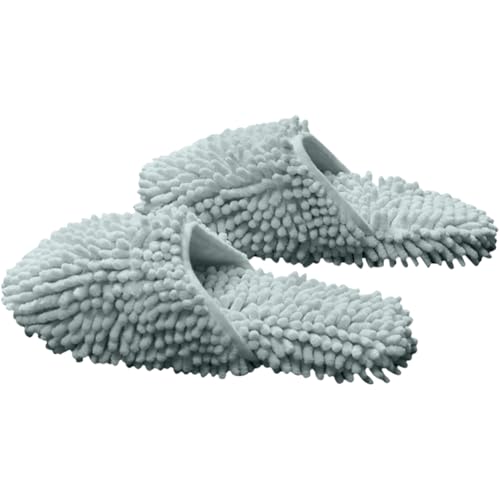 La La Pet 1 Pair Chenille House Mop Slippers Non-Slip Multi-Surface Slippers Floor Cleaning Shoes Tools Warm Microfiber Slippers in Winter