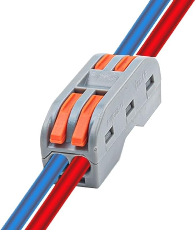 Lever Wire Connectors Quick Splitter Wire Connectors Push-in Inline Electrical Wire Butt Connector for Circuit Junction Box(D3-3M)